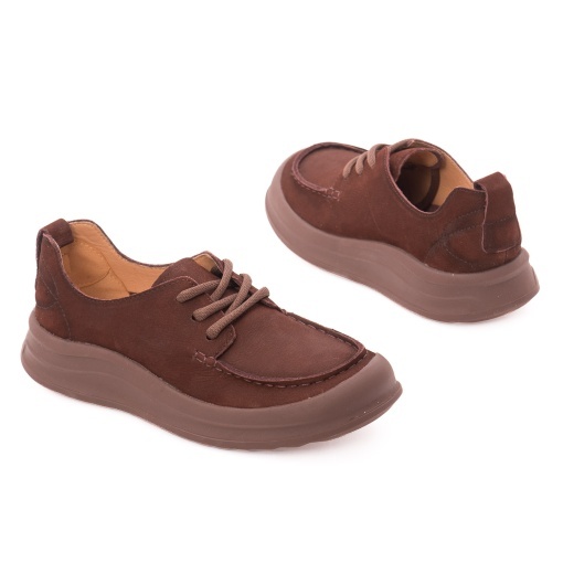 Pantofi dama casual din piele naturala, Feeling, 1083, maro - Img 3