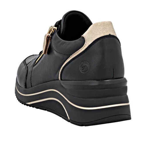 Pantofi dama casual din piele naturala, Remonte D0T03-03, negru - Img 5