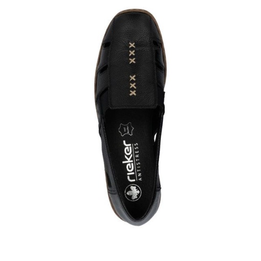 Pantofi dama casual din piele naturala, Rieker 41385-02, negru - Img 5
