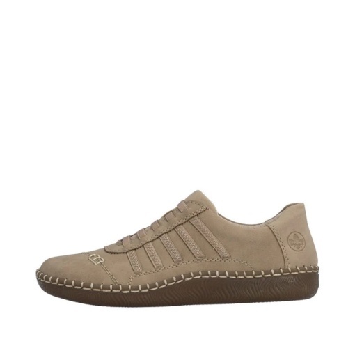 Pantofi dama casual din piele naturala, Rieker N2450-20, bej - Img 4