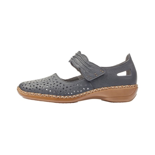 Pantofi dama de vara, piele naturala, Rieker 41399-14 - Img 2