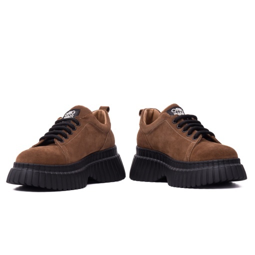 Pantofi dama din piele intoarsa, Dogati 018 70940, maro - Img 5