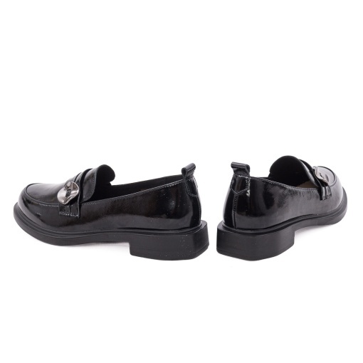 Pantofi dama eleganti din piele naturala lacuita, PASS Collection 1X490002A 01-L, negru - Img 6