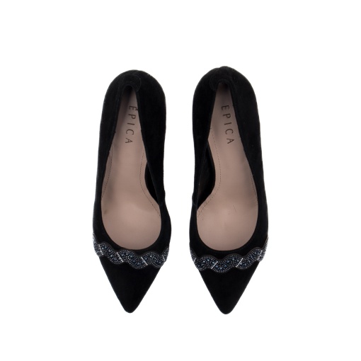 Pantofi dama eleganti, piele naturala intoarsa, HMHM00039 01-I, negru - Img 6