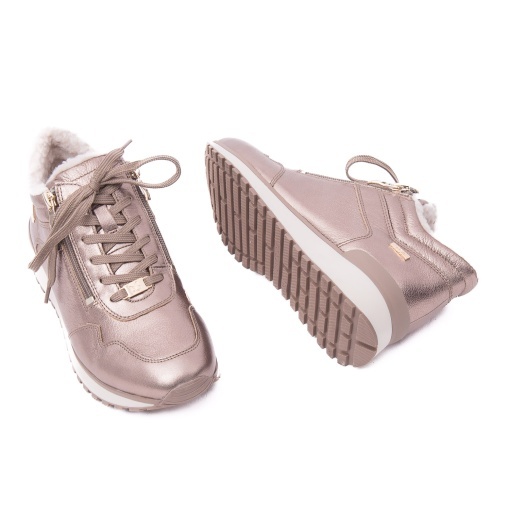 Pantofi dama sport din piele ecologica metalizata, Caprice 9-26201-43 341 TAUPE METALLIC - Img 3