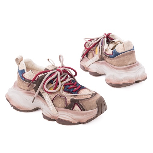 Pantofi dama sport din piele mix, PASS Collection, 1LY90023A, multicolor - Img 3