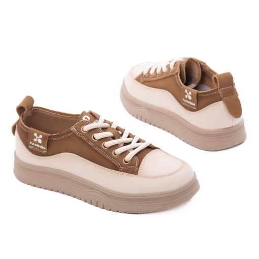Pantofi dama sport din piele naturala, Feeling, 6675, maro - Img 3