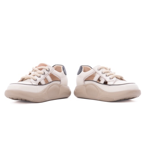 Pantofi dama sport din piele naturala, Feeling, 68883 bej - Img 5