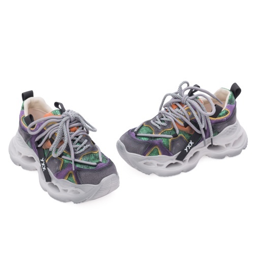 Pantofi dama sport din piele naturala, Gryxx, 1LY90011A 15-N, multicolor - Img 2