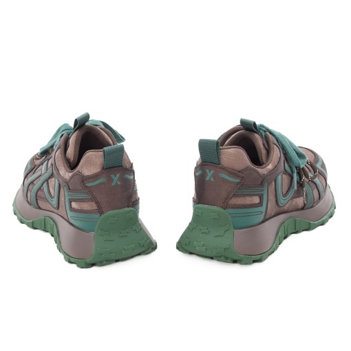 Pantofi dama sport din piele naturala, Gryxx 1ZJ90001D 02-N, maro multicolor - Img 6