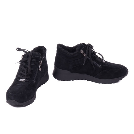 Pantofi dama sport din piele naturala nabuc, Caprice 9-26201-43 00D BLACK SUEDE - Img 4
