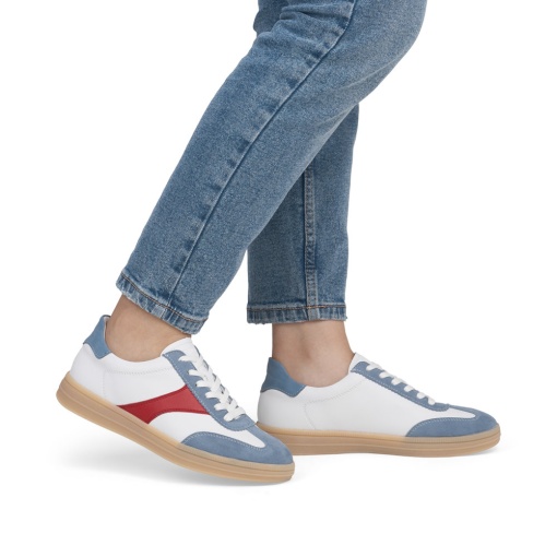 Pantofi dama sport, piele naturala, D2C01-80, multicolor - Img 2