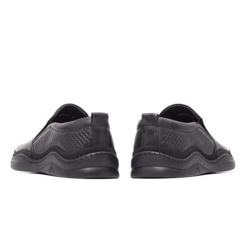 Pantofi de vara barbati, piele naturala, E6E640003A 01-N, negru - Img 3