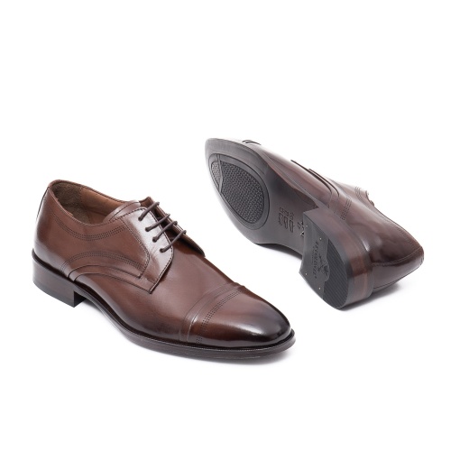Pantofi Eleganți Bărbați din Piele de Cerb OC48470 16-N Maro - Img 5