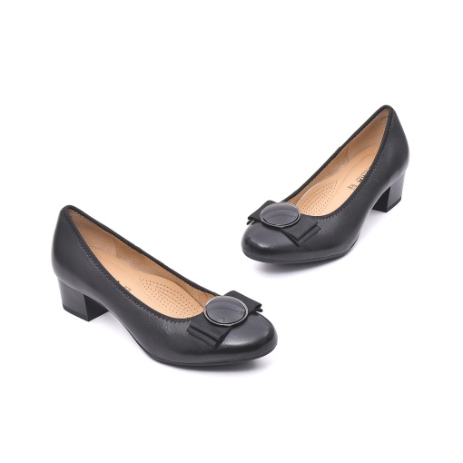 Pantofi eleganti cu toc mic piele naturala, JIJI50048A 01-N - Img 2