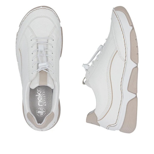 Pantofi Sport Damă Rieker 45969-80 Albi - Confort Antistress - Piele Ecologică - Img 10