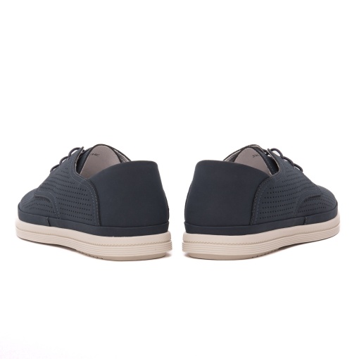 Pantofi vara barbati din piele naturala nabuc, Otter, J2J260014C 42-N, bleumarin - Img 6
