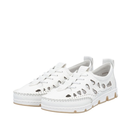 Pantofi vara dama din piele naturala, Rieker, 49956-80, alb - Img 3