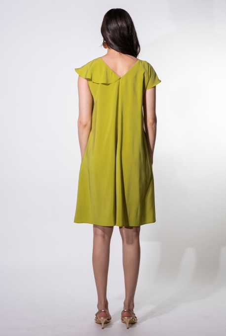 Rochie din rayon MARUSIA, Hermosa, lime - Img 10
