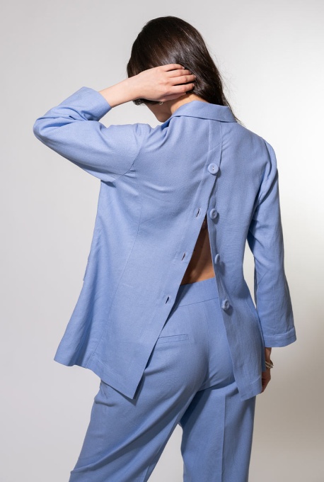 Sacou dama uni din in PARMA, Hermosa, bleu - Img 20