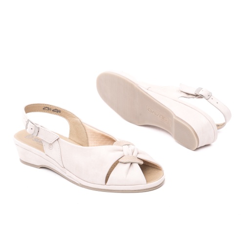 Sandale dama casual, Suave, piele naturala, SU0273T NICE 52-N, crem - Img 4