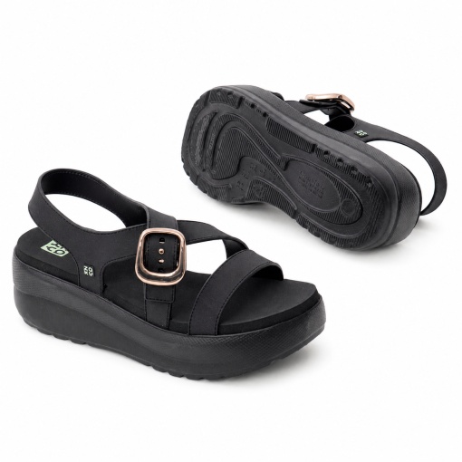 Sandale dama din material sintetic, Zaxy 9B19261-BR440 FLOW UP SANDAL AD 01-S, negru - Img 4