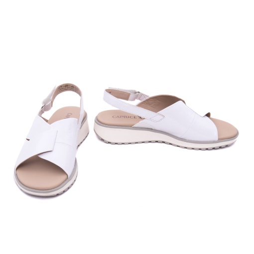 Sandale dama din piele ecologica, Caprice, 9-28703-42 122, alb - Img 4