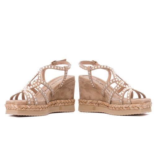 Sandale dama din piele intoarsa, ALMA EN PENA V265852 SUEDE SAND, bej - Img 5