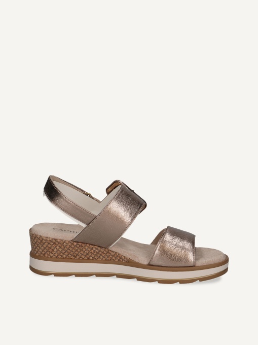 Sandale dama din piele naturala, Caprice 9-28753-42 341 TAUPE METALLIC, taupe metalizat - Img 2