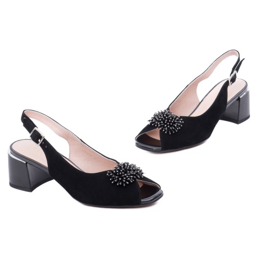 Sandale dama din piele naturala intoarsa, Epica JIJI80009B 01-I, negru - Img 2