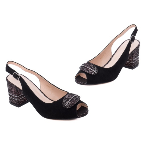 Sandale dama din piele naturala intoarsa, Epica K3K360070A 01-I, negru - Img 2
