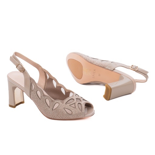 Sandale dama din piele naturala intoarsa, Epica K3K380021C 03-I, bej - Img 4