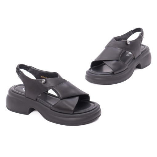 Sandale dama din piele naturala, Karisma 9NMA80001A 01-N, negru - Img 2