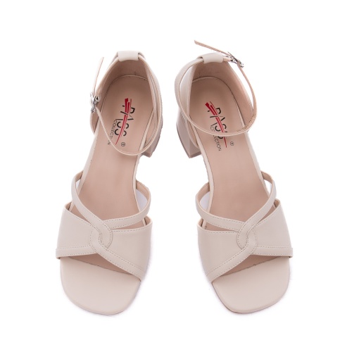 Sandale dama din piele naturala, PASS Collection, 8VH2442-V1025 52-N, crem - Img 5