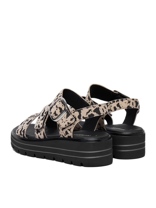 Sandale Damă Remonte D3N50-60 Bej Animal Print Piele Naturală - Img 4