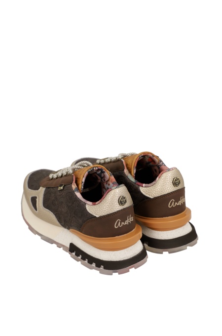 Sneakers damă din piele Anekke Lisboa 433 Brown - Img 6