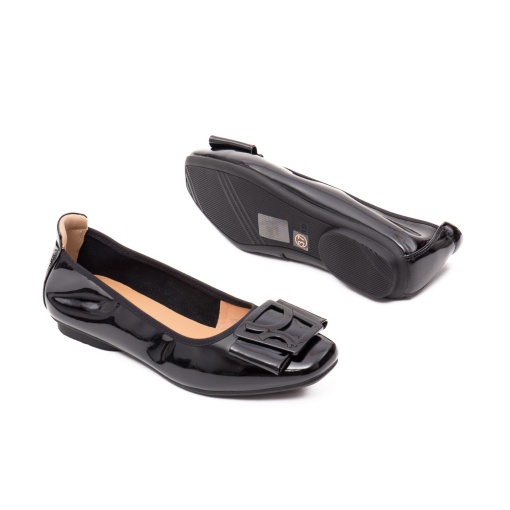 Balerini dama, piele naturala lacuita, M4M460007A 01-L, negru - Img 4