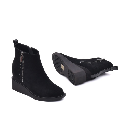 Botine cu platforma, piele naturala de antilopa, JIJI50031B 01-I - Img 5