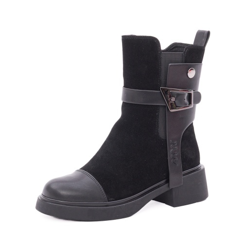Botine dama din piele intoarsa, Epica 1XS70025A 01-N, negru - Img 2