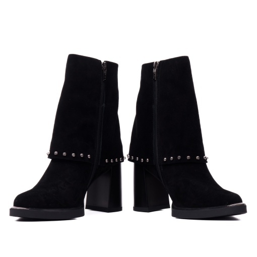Botine dama din piele intoarsa, Epica 3V1244-S791-G6 negru antilopa - Img 5