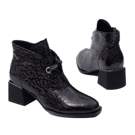 Botine dama din piele lacuita croco, Epica, 1JI70016B 23-O, bordo - Img 3
