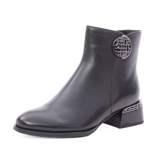 Botine dama din piele naturala, Epica 1JI90038A 01-N, negru - Img 2