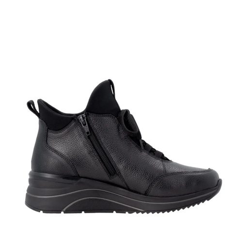 Botine dama din piele naturala, Remonte D0T81-00, negru - Img 4