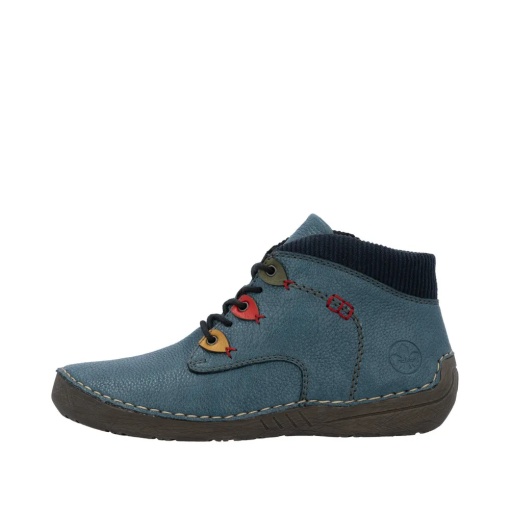 Botine dama din piele naturala, Rieker, 52544-14, albastru - Img 4
