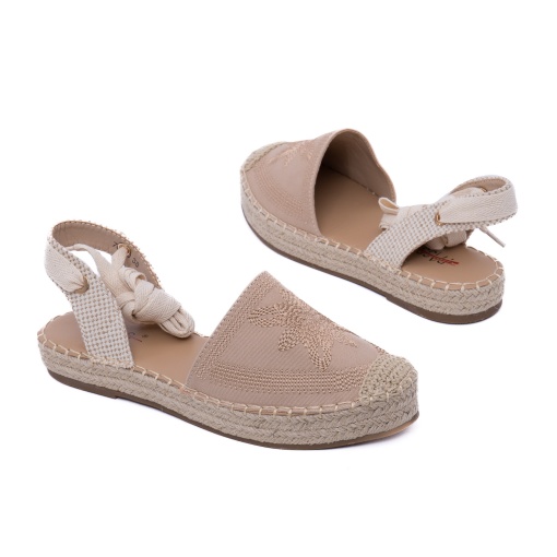 Espadrile tip sandale, cu talpă din iută, 1W70429 03-T, bej - Img 3