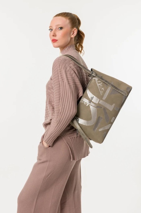 Geanta eleganta din piele ecologica, Anekke 43632-453 Taupe Multicolor - Img 9