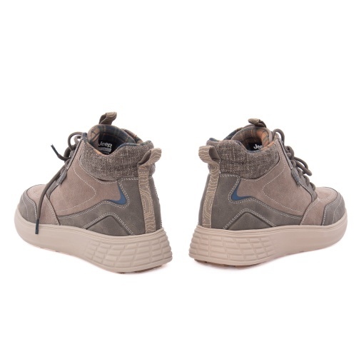 Ghete barbati din piele mix, JEEP JM62040A 029 MIDWAY BOOT, taupe - Img 6