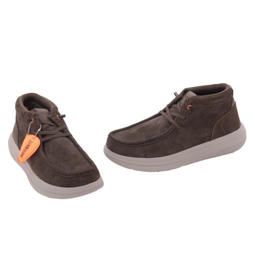 Ghete barbati din piele naturala intoarsa, Impronte IM62061A 030 GHEBO WALLABEE MID, maro - Img 2