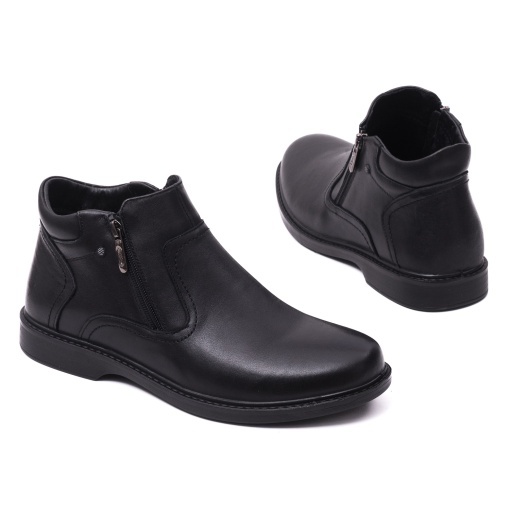 Ghete barbati din piele naturala, Otter, 28Z570008A 01-N, negru - Img 3