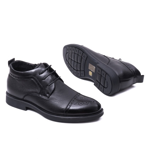 Ghete barbati din piele naturala, Otter, 7FSN70005A 01-N, negru - Img 4
